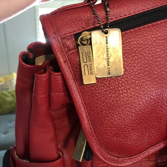 Claire Chase Travel Rose Red Backpack - Picture 4 of 6